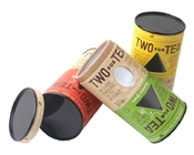 La boîte de papier d'emballage de tube de carton, boîte ronde à thé déjouent l'estampillage